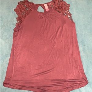 Grape colored No Boundaries top